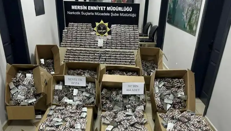 Mersin'de Dev Uyuşturucu Baskını: 387 Bin Hap Ele Geçirildi!